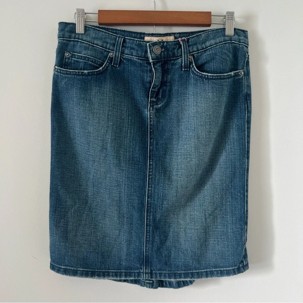Y2k Juicy Couture Low Rise Denim Pencil Skirt